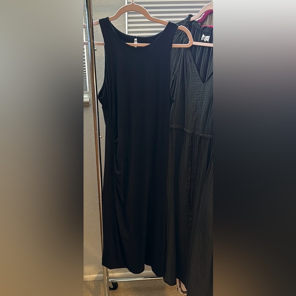 J McLaughlin Black Midi Tank Dress. Size Large. Super Classy! - Picture 1 of 5